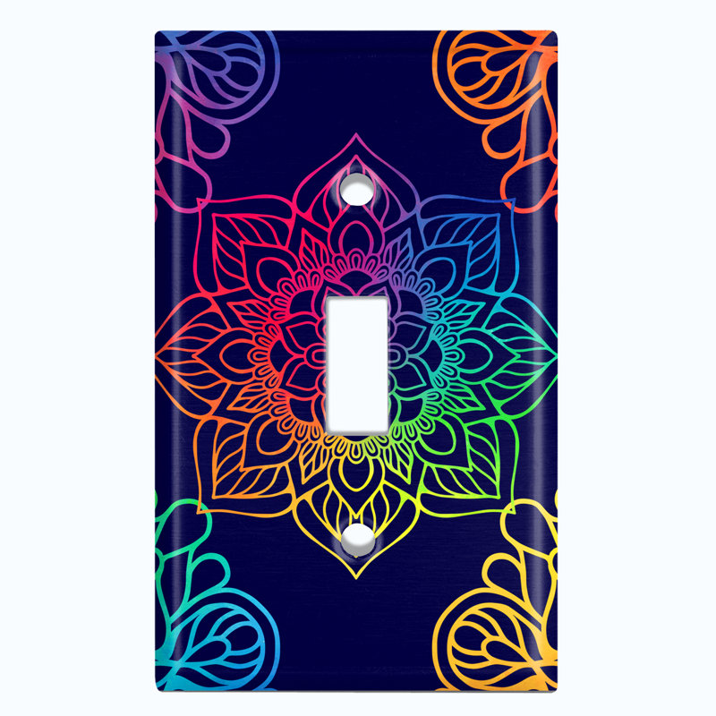 Patterned 2 - Gang Toggle Light Switch Standard Wall Plate