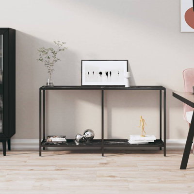 Hannmeike Glass Top Console Table