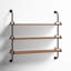 Wood 3 Level Wall Shelf with Metal Brackets-1108766712