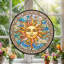 Panneau de vitrail Sun Face ， 7,8H-1027760372