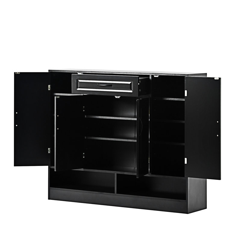 Armoire à chaussures avec tablettes réglables ON-TREND, Noir