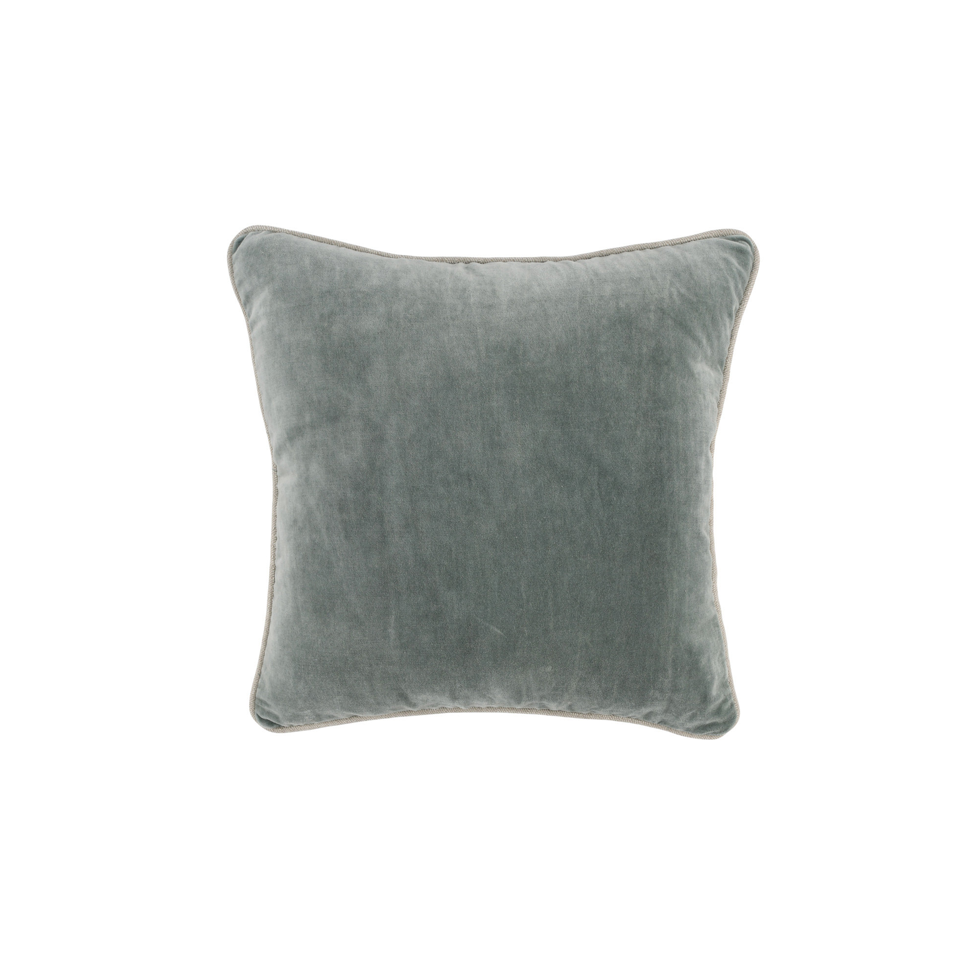 Goodall Velvet Pillow Cover & Insert, Sage Green, Square 18"