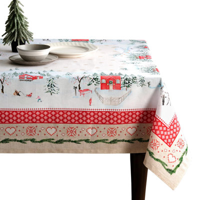 Maison d'Hermine Rural Christmas 100% Cotton Tablecloth - 60" x 108"