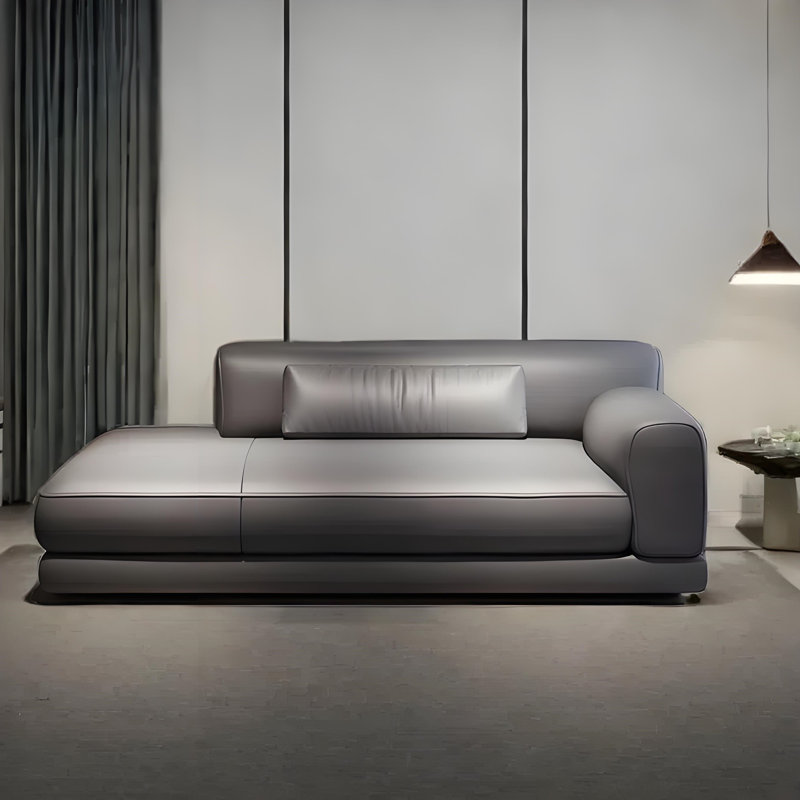Chaise longue moderne, confortable et simple, Gris, Orienté à droite