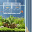 Desktop Clear Acrylic Mini Breeding Fish Tank with Detachable Divided Compartments & Funnel-Shaped Incubator Box for Fish, Shrimp, Snail Breeding
