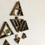 Tablette décorative en bois d'épinette triangulaire 8 pièces Remmy