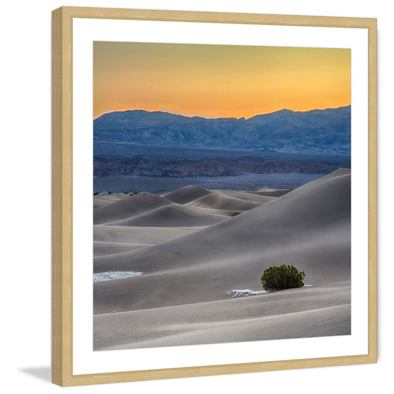 Rolling Sand Hills - Print, 41cm H x 41cm W x 3.81cm D, Natural Framed, White