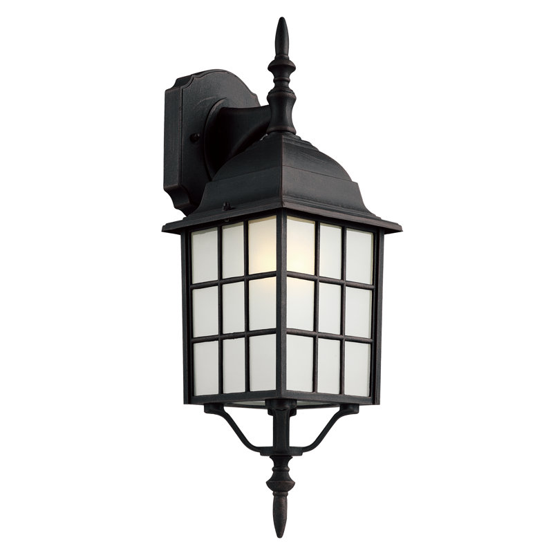 Lanterne murale d'extérieur à 1 ampoule Hirohisa, Noir