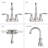 4 Inch Bathroom Sink Faucet In Brushed Nickel, 360 Degree Swivel, Water Efficient Aerator, Long Lasting Nickel Faucet, Rotation Spout, Two Metal Handles, Fingerprint & Spot-121627678
