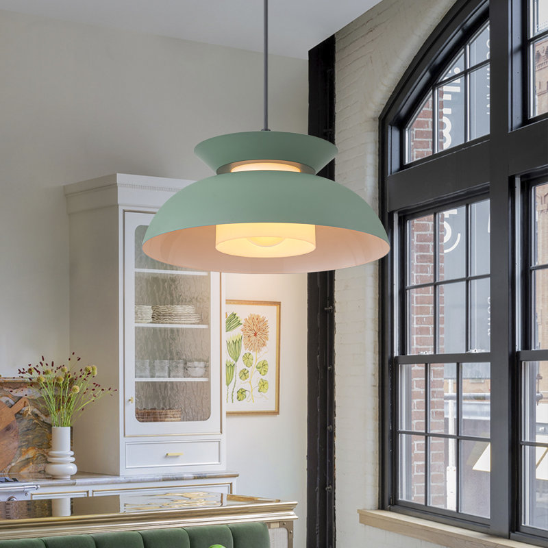 Luminaire suspendu dôme 1 lumière à intensité variable Macaron Green