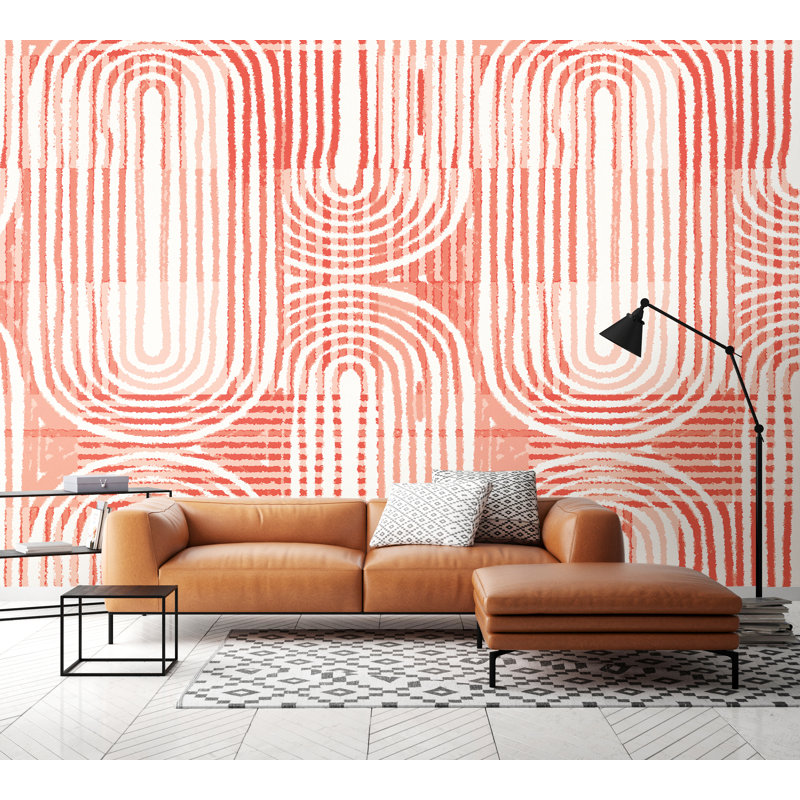 Matte Non-Pasted Wall Mural, 280cm L x 350cm W, Orange