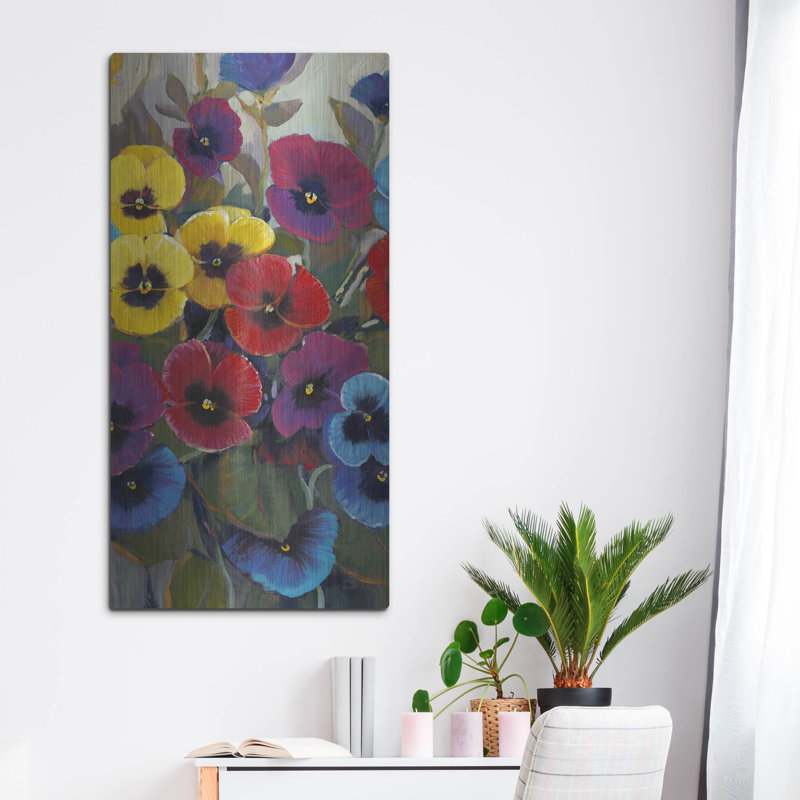 «Luxe Pansy Panel II» par Tim O'Toole, «Luxe Metal Art» par Tim O'Toole