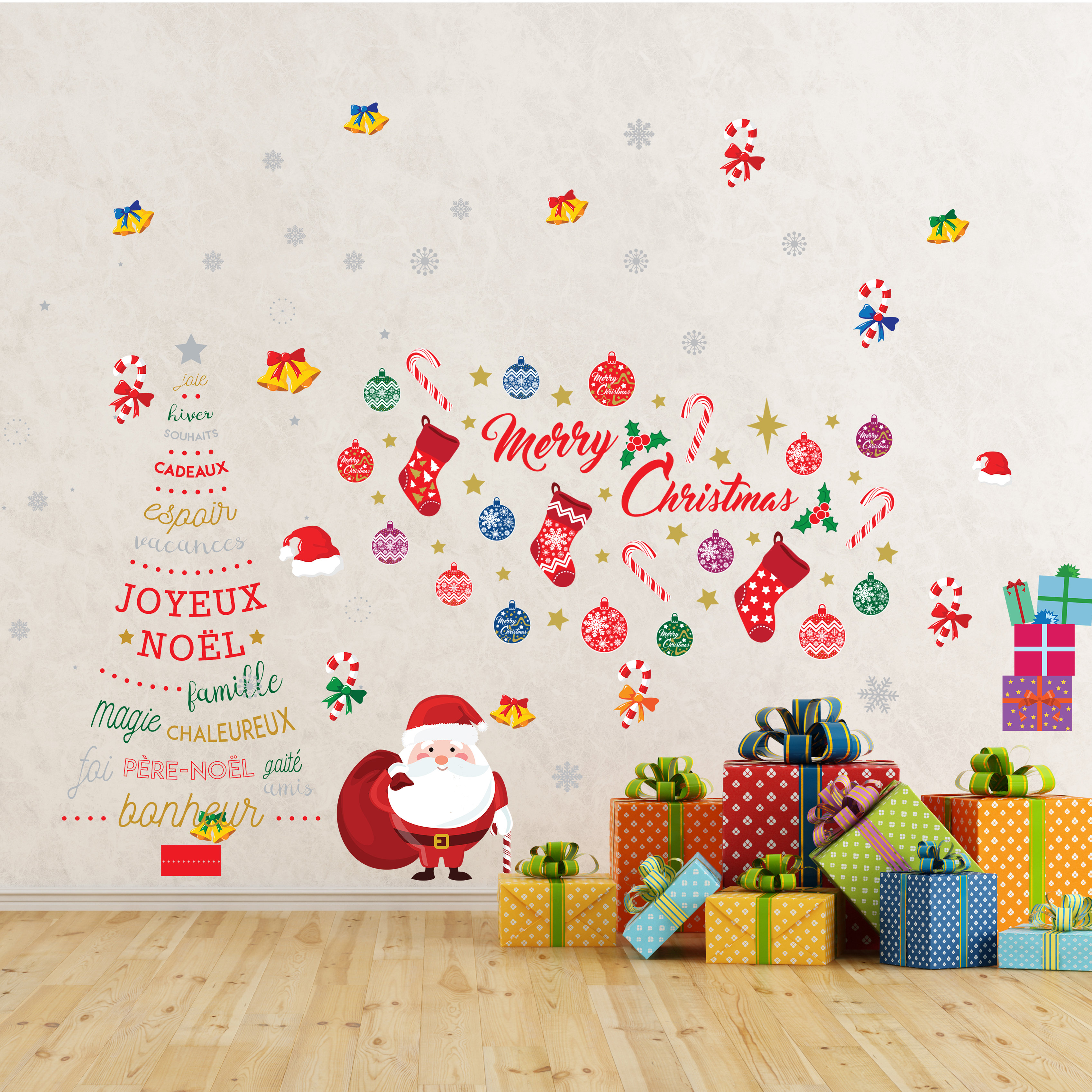 The Seasonal Aisle French Christmas Wall Sticker | Wayfair.co.uk
