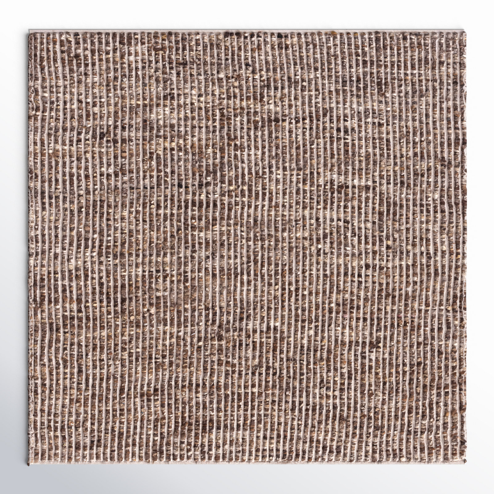 Murdock Ivory Taupe Jute Rug, Square 6'