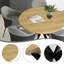 Table de salle à manger ronde 31,5 po en teck avec pattes en métal noires en forme de X, petite table de cuisine moderne pour la salle à manger, un appartement et un coin-repas