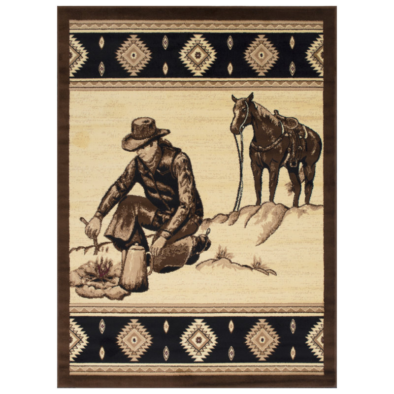 Tapis berbère en polypropylène Jordy, Rectangle 5 pi x 7 pi