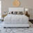 Boyd Sleep Napoli Faux Leather Fabric Upholstered Platform Bed Frame w/Adjustable Headboard, no Noise Strong Wood Slat Support, Box Spring/Foundation Required, Easy Effortless Assembly,-286816232-286816233