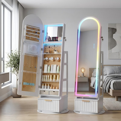 Armoire à bijoux avec miroir RVB