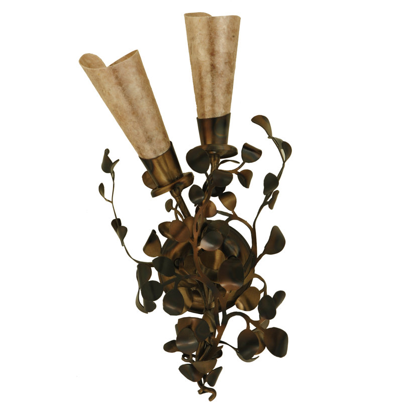 Scone à 2 lumières avec vigne Vinca