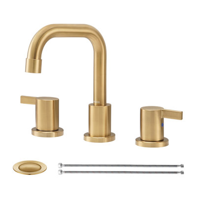 Widespread 2-handle Bathroom Faucet with Drain Assembly