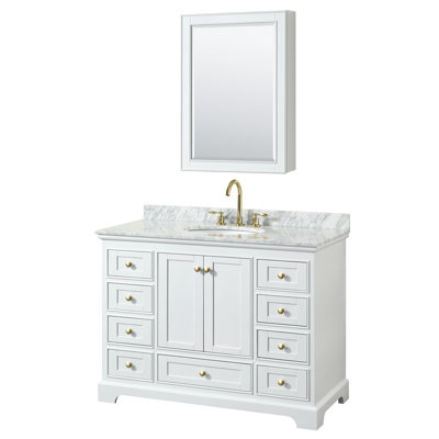 Ensemble de meuble-lavabo simple 48 "avec miroir Deborah