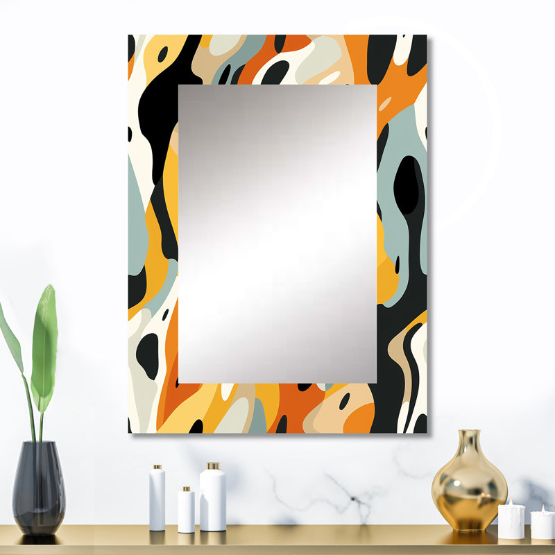 Watlington - Orange Modern Wall Mirror, 32 po x 24 po