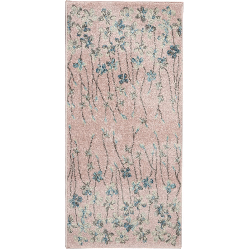 Floral Indoor Rug, Rectangle 2' x 4'