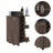 Bartlet 2-Shelf 6-Bottle Bar Cart with Division Dark Walnut-681714194