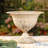 Rustic Distressed Metal Urn Planter – Antique Farmhouse Compote For Floral Displays & Wedding Centerpieces