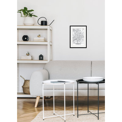Frankurt Map - Single Picture Frame Print