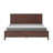 Hibir Rustic Solid Pinewood Bed Frame with Protective Top Trim, Modern Farmhouse Master Bedroom Platform Bed, Heavy-Duty Slat Support Base, No Box Spring Needed, Premium Style-123418555-123297193