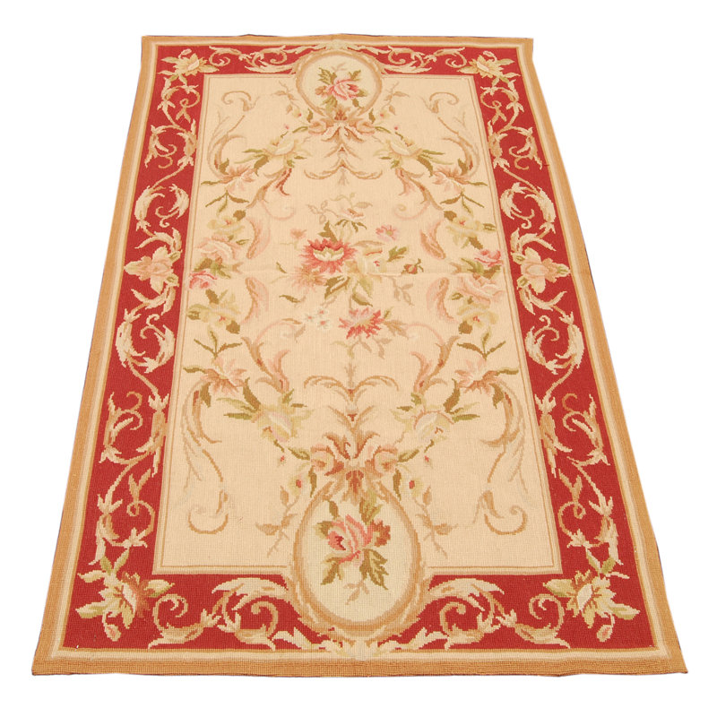 Fruge Oriental Hand Knotted Area Rug, Rectangle 88 x 150cm