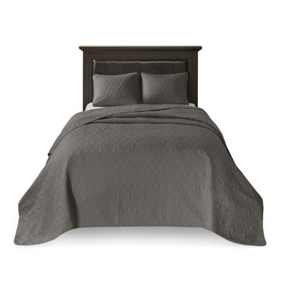 Durable Cotton Bedding Sets, Dark Grey Queen, Cottage Style Comfort