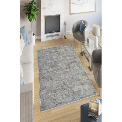 Eco-Friendly Non-Slip Area Rug, 4.6 x 7.2 Feet | 100% Polyester, Antibacterial, Machine Washable | 650 g/m², 0.16 in Pile Height, Digital Print | Perfect for Living Room, Bedroom, and High-Traffic Areas