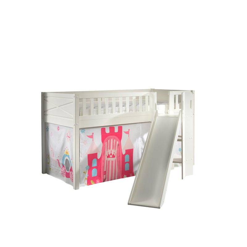 European Single (90 X 200 Cm) Loft Bed with Built-in Ladder Included, Basic