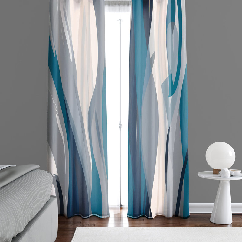 Deviny Semi Sheer Curtain Pair, 20" W x 52" L