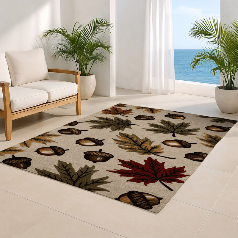 Nature Gray Indoor and Outdoor Area Rug, Rectangle 8' x 10'