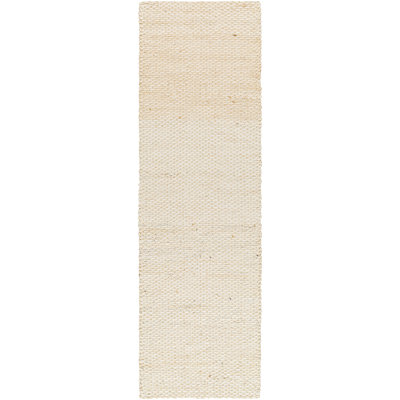 Solid Color Flatweave Jute Area Rug in Tan