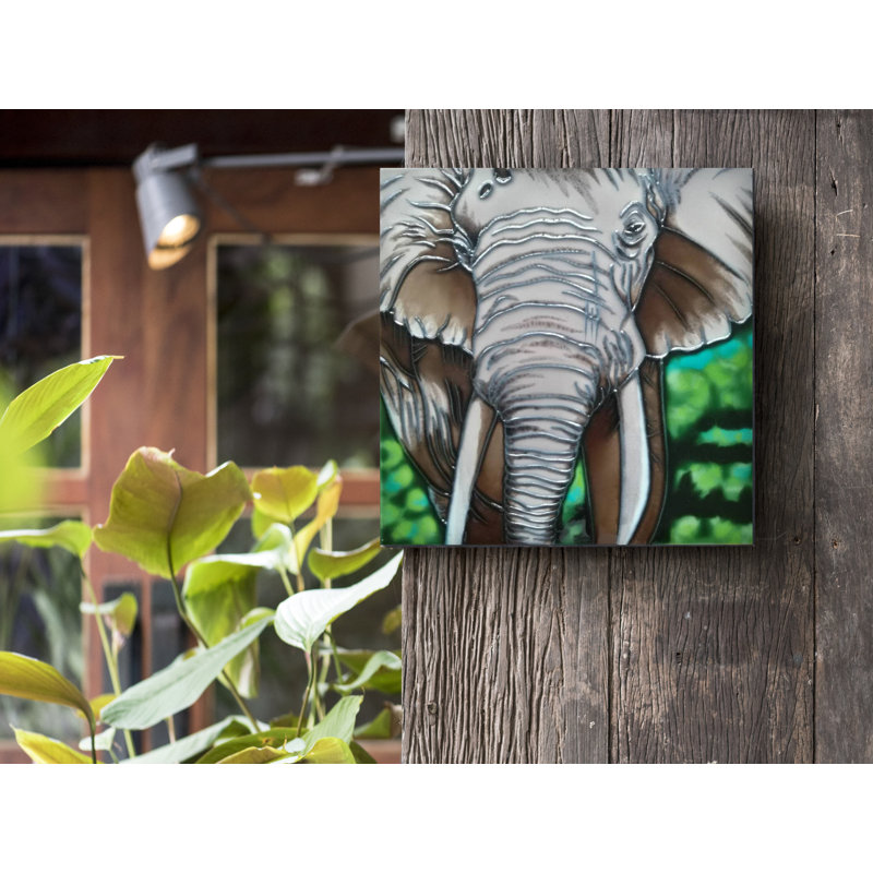 Plaque de cuisson murale décorative 8 x 8 po Elephant