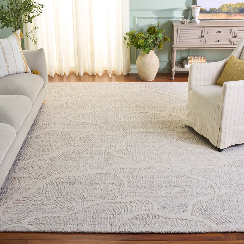 Naidus 402 Hand Tufted Wool Pile Abstract Rug, Rectangle 8' x 10'