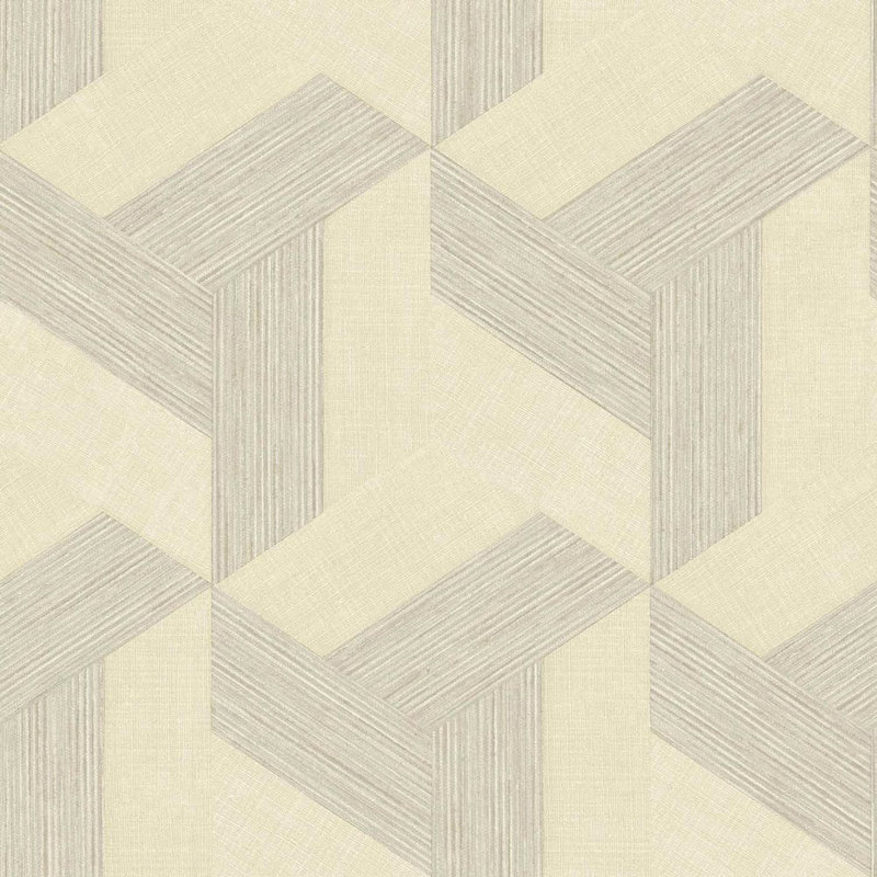Rouleau de papier peint à motif géométrique Synergy, Argent argent