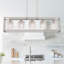 Lustre pour îlot de cuisine 5 lumières avec lanternes en verre Elutheria