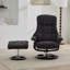 Fauteuil inclinable de massage en chenille avec repose-pieds en tissu-486271554-494235192