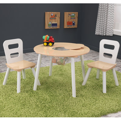 Kids 3 Piece Round Table and Chair Set
