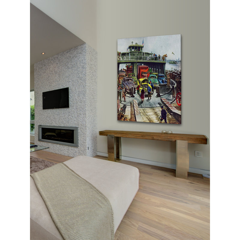 Hudson Ferry by Thornton Utz Print on Wrapped Canvas, 36" H x 30" W