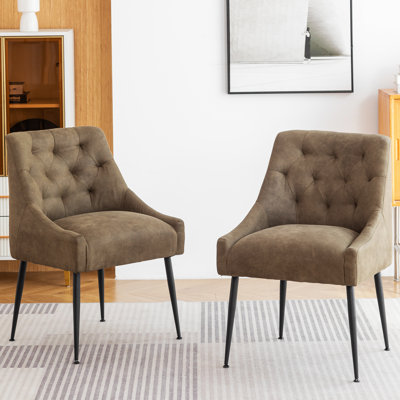 Chaises de salle à manger, chaises de salle à manger de style Mid-Century revêtues de similicuir