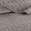 3 pièces de courtepointe en velours taupe double / grand - courtepointe géométrique pour des nuits relaxantes et élégantes, 1 et 2 taies décoratives