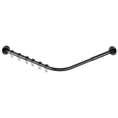 60-90 cm x 60-90 cm Adjustable Corner Shower Curtain Rod, L Shaped Shower Curtain Rail