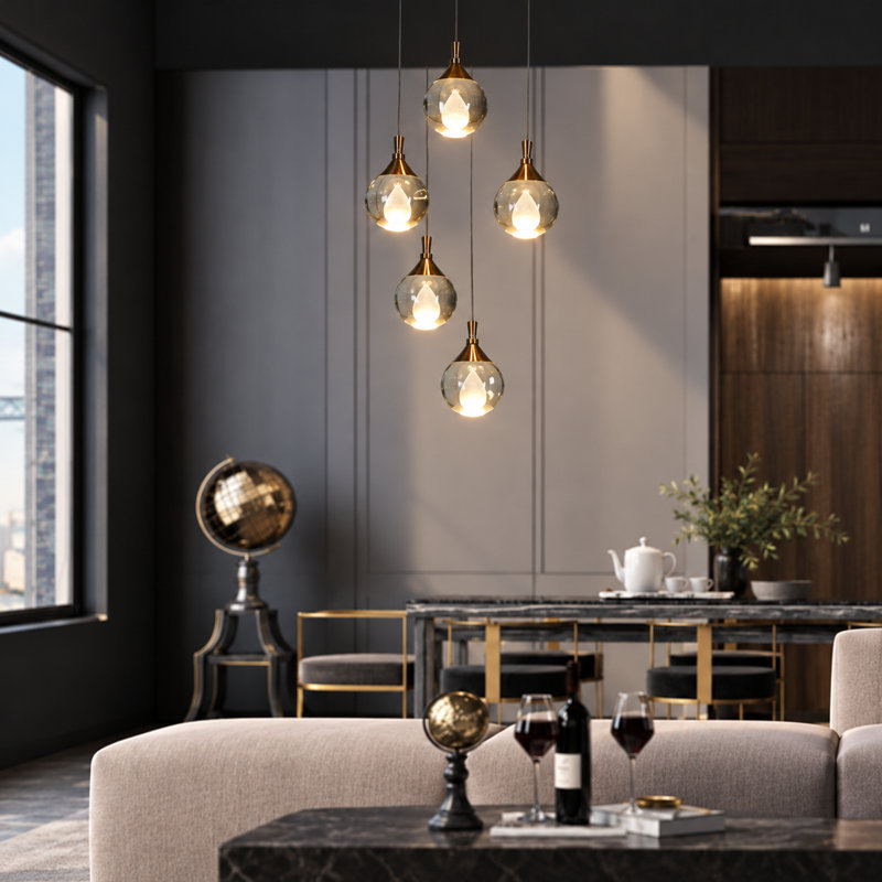 Chantae 5 - Light LED Kitchen Island Pendant