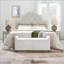 Banc de rangement 49 po en chenille avec base en métal doré-1787524140